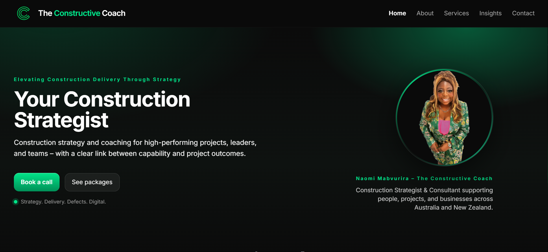 The Constructive Coach website preview